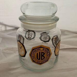 Union Banking & Trust Co. DuBois Pennsylvania Glass Coin Jar With Lid